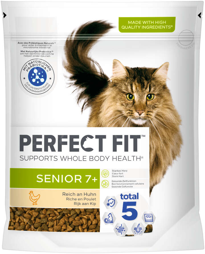 PERFECT FIT Katzen-Trockenfutter Senior 7+ mit Huhn